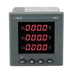 Acrel 0.5 Class Three Phase AMC96-AI3 LED Display 3 phase amp meter for Current Monitoring and Controlling