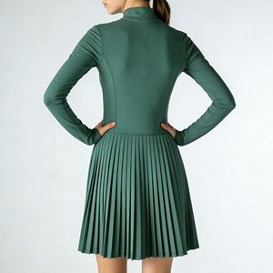 <span class=keywords><strong>Robe</strong></span> de <span class=keywords><strong>tennis</strong></span> Luckpanther OEM pour femmes, <span class=keywords><strong>robe</strong></span> de pickleball personnalisée à fermeture éclair, manches longues - Product Image 2