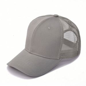 หมวกเบสบอลตาข่ายสีพื้นปีกโค้งพร้อมโลโก้สั่งทำสำหรับโปรโมชั่น จัดส่งรวดเร็ว ขายส่ง - Product Image 5