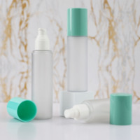 Flacon pompe pour soin du visage en plastique mat transparent de luxe 100ml 120ml 150ml