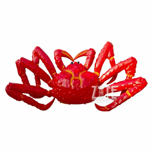 Décoration extérieure, animal marin, fibre de verre, sculpture géante de <span class=keywords><strong>crabe</strong></span> royal, restaurant, vitrine - Product Image 1