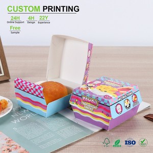 Boîte à emporter personnalisée avec dégradé de couleurs et effet ombre tombante, emballage de collection pour magasin d'anime, impression mixte - Product Image 1