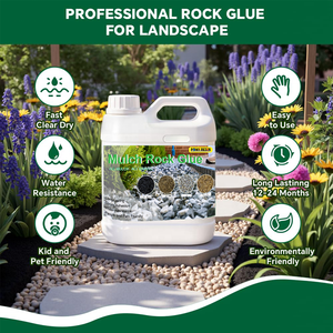 Colle pour paillis et gravier, monocomposant perméable, pour fixer le paillis, la billes <span class=keywords><strong>de</strong></span> <span class=keywords><strong>bois</strong></span>, la paille <span class=keywords><strong>de</strong></span> pin et les galets dans les jardins - Product Image 5