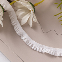 Bandes élastiques blanches en nylon en forme de champignon classiques de 10/15 mm pour bandeaux, foulards, bracelets et garnitures décoratives