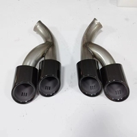 Offres Spéciales accessoires de voiture pièces automobiles embout de queue plaqué en acier inoxydable mise à niveau gorge de queue à trois couches pour Porsche Cayenne 2015-