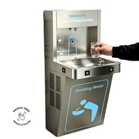 Distributeur d'eau en acier inoxydable mural avec filtre à eau, eau pure et froide, pour hôpital et clinique