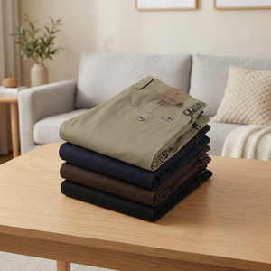 <span class=keywords><strong>Pantaloni</strong></span> da <span class=keywords><strong>Uomo</strong></span> Primavera Autunno 2026 Personalizzati in Fabbrica, Casual in <span class=keywords><strong>Cotone</strong></span> Multifunzionali Ricamati, Vestibilità Larga 100% <span class=keywords><strong>Cotone</strong></span> con Elastico in Vita - Product Image 3
