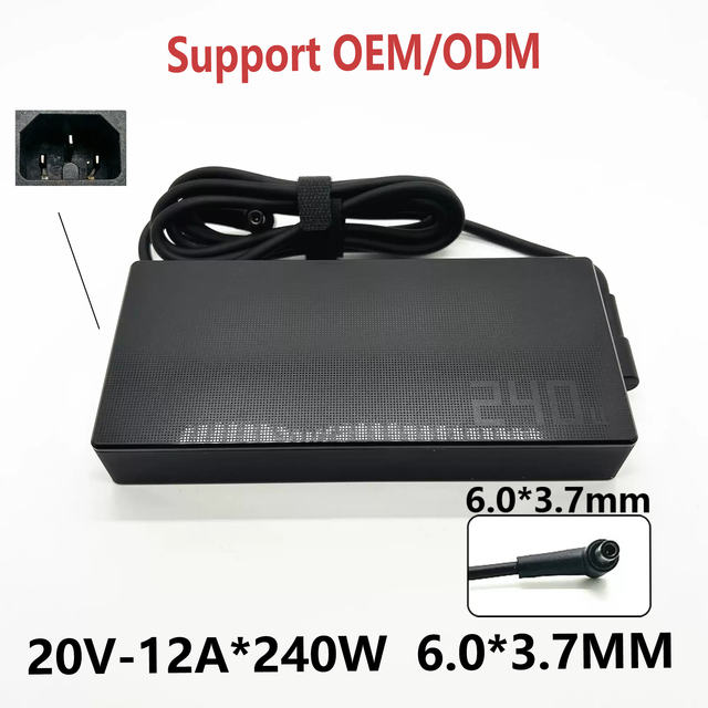 20V 12A 240W PD 3.0 PC Fireproof Material 6.0*3.7MM Universal Input 100-240V AC Adapter Laptop Charger Power Supply for ASUS