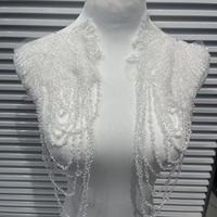 Patchs d'épaule brodés 3D de créateur avec pompons, décalcomanies 3D en strass en forme de fleur à coudre, écologiques pour vêtements