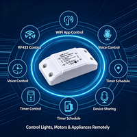 Système de Maison Intelligente, Interrupteur Intelligent, Contrôle Vocal, Contrôle à Distance par Application Mobile, Compatible WIFI, 220V, Pièces Modifiables, National