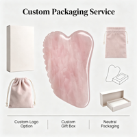 Outil de massage Gua Sha en quartz rose et jade rose pour la relaxation