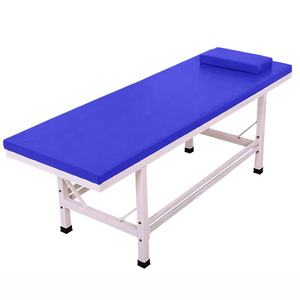 Mesa de masaje djustable de acero espesado con estantería, cama de examen Ospital con almohada - Product Image 3