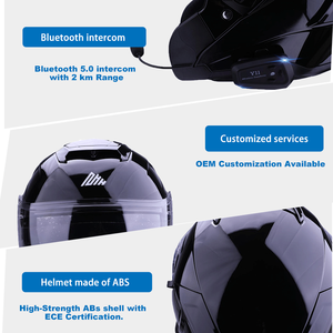 Fabricante OEM/ODM <span class=keywords><strong>de</strong></span> <span class=keywords><strong>Cascos</strong></span> <span class=keywords><strong>de</strong></span> Motocicleta Certificados ECE y DOT - <span class=keywords><strong>Cascos</strong></span> <span class=keywords><strong>de</strong></span> Media Cara Personalizados con Bluetooth Integrado - Product Image 3