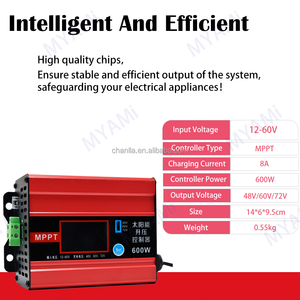 48V <span class=keywords><strong>60V</strong></span> 72V off-lưới <span class=keywords><strong>MPPT</strong></span> Boost Solar charge controller với 12-<span class=keywords><strong>60V</strong></span> 15A PV đầu vào điều chỉnh Pin LCD hiển thị - Product Image 3