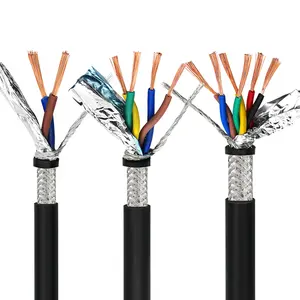 RVVSP 2 4 6 8 10 12 Cores 2.5mm Shield Twisted Pair Cable Multi Core Tinned Copper PVC Insulated Flexible Electric Wire Cable