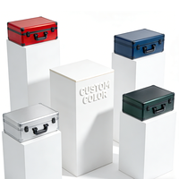 Boîte de collection pour cartes de sport classées, en aluminium rigide, couleur noire personnalisée