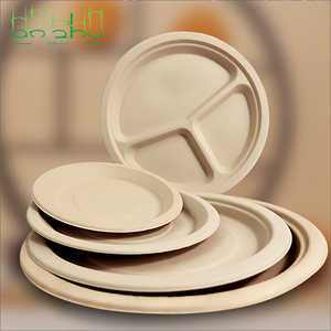 Ciotole di Carta Compostabili, Piatti Usa e Getta per Natale, Ecologici e Resistenti al Calore in Fibra di Bambù - Product Image 4