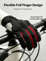 Gants de moto HAIYI respirants en maille, à doigts complets, compatibles écran tactile, antidérapants et imperméables pour le cyclisme, les sports de plein air et l'usage quotidien