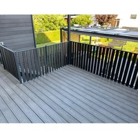 Planches de terrasse en composite WPC antidérapantes, ignifuges, écologiques, durables, à âme creuse, pour terrasses extérieures