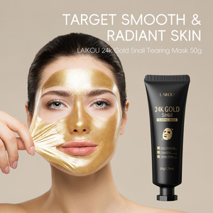 LAIKOU-<span class=keywords><strong>Masque</strong></span> facial exfoliant Sakura en or 24 carats, anti-rides, blanchiment, élimination des points noirs, produits de soins de la peau - Product Image 4