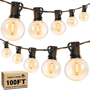 Christmas 10M <strong>LED</strong> Edison PVC <strong>String</strong> <strong>Lights</strong> Indoor/Outdoor Holiday Lighting with IP65 <strong>Bulbs</strong> for Garden - Product Image 3