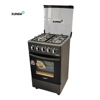 Cuisinière à Gaz Professionnelle Autonome Xunda 4 Brûleurs avec Four, Gazinière et Four à Gaz pour la Maison
