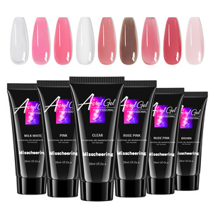 กาวต่อเล็บ 9 สี 30 มล. โพลีเจล น้ำยาขัดเงา เจลอะคริลิคสำหรับมืออาชีพ อุปกรณ์ทำเล็บและดูแลเล็บ - Product Image 1