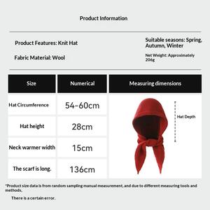 Nouvelle cagoule <span class=keywords><strong>et</strong></span> écharpe pour <span class=keywords><strong>femme</strong></span> adulte 2026 – Ensemble hiver chaud <span class=keywords><strong>et</strong></span> polyvalent en tricot Spandex/Polyester avec capuche - Product Image 2