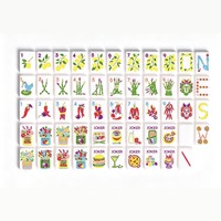 Vente en gros - Ensemble de mahjong américain portable en acrylique, 166 tuiles, emballage en boîte en cuir, pour les magasins de jeux de société