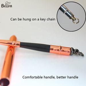 Brosse à mascara à sourcils rétractable, sourcils, 60 pièces, rétractable, réutilisable, brosse d'extension de cils <span class=keywords><strong>avec</strong></span> mini poignée en métal, couvercle de tube et porte-clés - Product Image 4