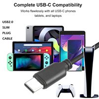 Cable USB a USB C SYONG, Sincronización de Datos USB2.0, Cable de Datos de Cobre de 480 Mbps, Compatible con PS5, Teclados, Ratones, iPhone, Samsung