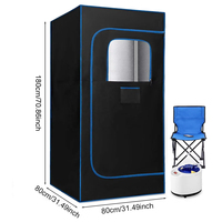 Tente de sauna portable isolée et chauffante à la vapeur, pliable, avec contrôle de température à 9 niveaux, pour la maison et l'amincissement, en vente