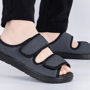 <span class=keywords><strong>Sandales</strong></span> <span class=keywords><strong>orthopédiques</strong></span> confortables et réglables, antidérapantes, à double bride et à bout ouvert, respirantes - Product Image 6