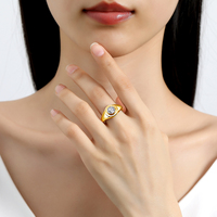 Bague pour homme en or 14 carats plaqué or, luxe durable, 0,5 ct moissanite, fabrication sur mesure de bijoux fins, OEM