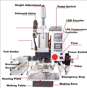 Semi-Automatic Digital Stamping Machine for Gold Silver Foil Embossing Mobile Shell & Luggage Tag T-Slot Stamping - Product Image 6