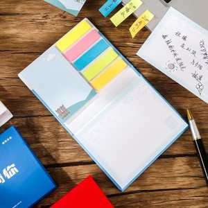 Blocs-notes et mémos autocollants personnalisables de haute qualité pour bureaux, avec logos et couvertures colorées. - Product Image 2