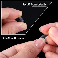 Gelsky-boîte d'emballage pour faux ongles, couverture complète, 500 pointes d'ongles Extra longues, pointes en Gel Stiletto, pointes d'ongles françaises