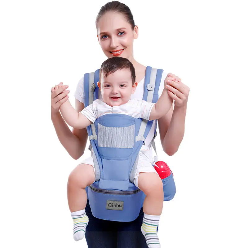 Qinhu Baby Carrier 2020 multi-function can be customized factory direct sale Comfortable Sling Backpack Kangaroo Hipseat