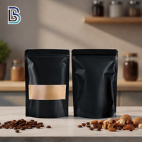 Sachet Doypack Ziplock Imprimé avec Fenêtre en Papier Kraft Mat de l'Usine d'Emballage Lebei pour l'Emballage Alimentaire des Noix