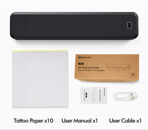 Imprimante thermique A4 Marklife X8 pour artistes tatoueurs, imprimante de pochoirs sans fil Bluetooth, portable, modèle d'art corporel temporaire - Product Image 6