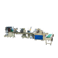 Haute vitesse 100 ensembles/min couverts ensembles PLC contrôle opération automatique Machine à emballer pour serviette imprimée cuillère fourchette cure-dents