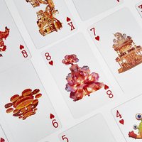 Cartes d'affirmation positives et élégantes imprimées sur mesure, en papier rouge mat, avec boîte cadeau