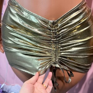 2026 New Fashion <strong>Women</strong> Sexy Silver Gold Hollow Out Crisscross <strong>Skirt</strong> Swimwear Set Bathing Suit PU Bodysuit <strong>Swimming</strong> Wear - Product Image 5