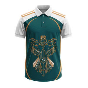 เสื้อโปโลทีมคริกเก็ตขายดีที่สุด ผลิตจากผ้าโพลีเอสเตอร์ พร้อมแถบข้างไหล่ สำหรับใช้ในทีมคริกเก็ตมืออาชีพ มีจำหน่ายแล้ว - Product Image 1