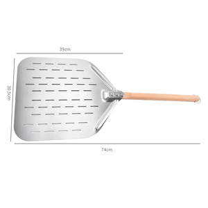 Pala per <span class=keywords><strong>Pizza</strong></span> in Acciaio Inox 430 con Manico in Legno, per Forno e Cucina, Trasferimento Torte, Girare la <span class=keywords><strong>Pizza</strong></span>, Spatola per <span class=keywords><strong>Pizza</strong></span> - Product Image 4