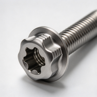 Vis en titane pour Yozma In10, Vis en titane GR5 M5*25mm, Vis à tête Torx à bride très demandées, Vis de frein colorées à motif fleur de prunier