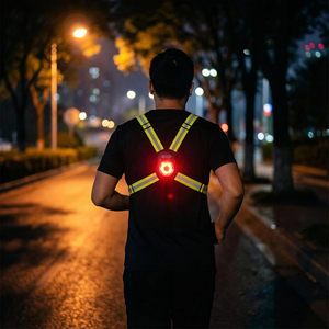 USB Rechargeable <strong>Runner</strong> Night Safety Running <strong>Light</strong> With 360&deg; Reflective Vest Lightweight 500 Lumen Running <strong>Chest</strong> <strong>Light</strong> - Product Image 2