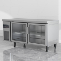 Hotel dapur restoran Custom-Size baja nirkarat Workbench meja kulkas di bawah konter kulkas lemari es & Freezer