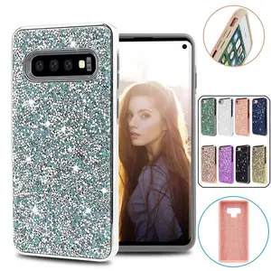 Capa protetora para iphone, case protetor para iphone 11, pro, max, brilhante, com glitter, para iphone 12, 13, x, xs, 7, plus