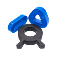 Noyau magnétique nanocristallin, aimant industriel, anneau bleu souple, indice de flux 50 kGmm